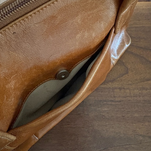 Derek Alexander Women's Tan Cognac Leather Satchel Purse - Picture 4 of 7